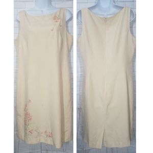 Ann Taylor Loft Silk Floral Embriodered Dress